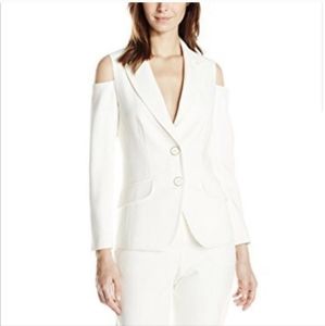 Trina Turk White blazer with shoulder holes
